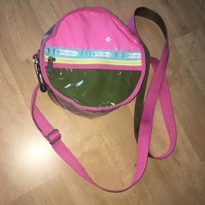 lesportsac over the shoulder zip-up bag
